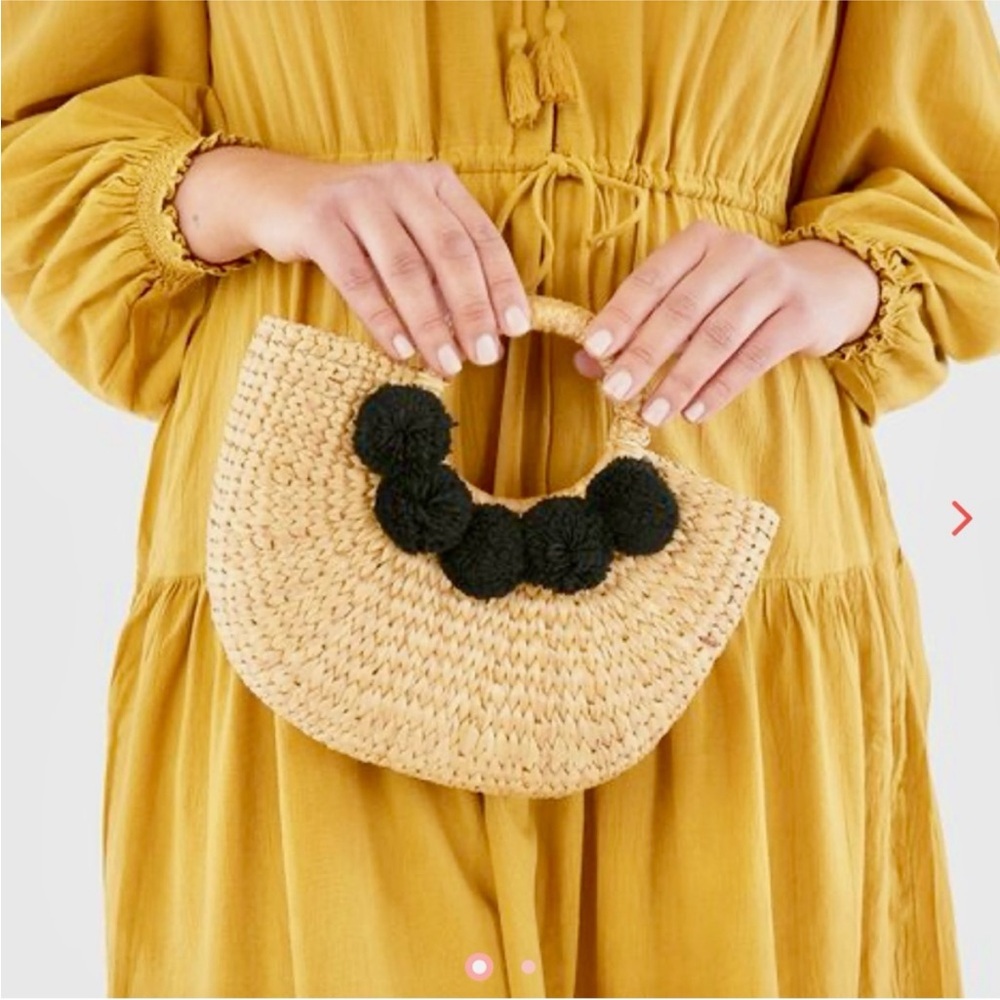 Sea & Grass Pom Pom Tote w Dust Bag